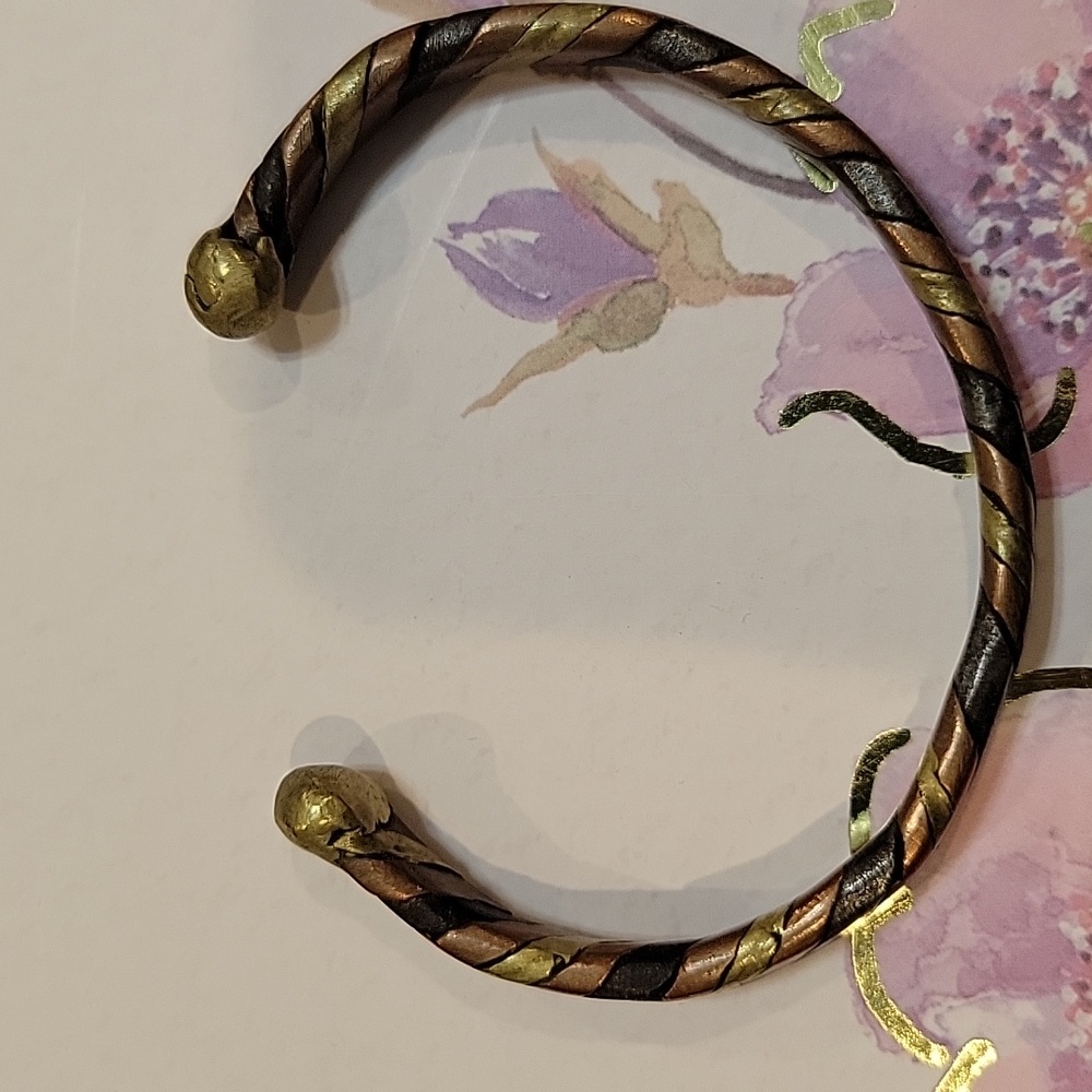 Mixed metal cuff bracelet